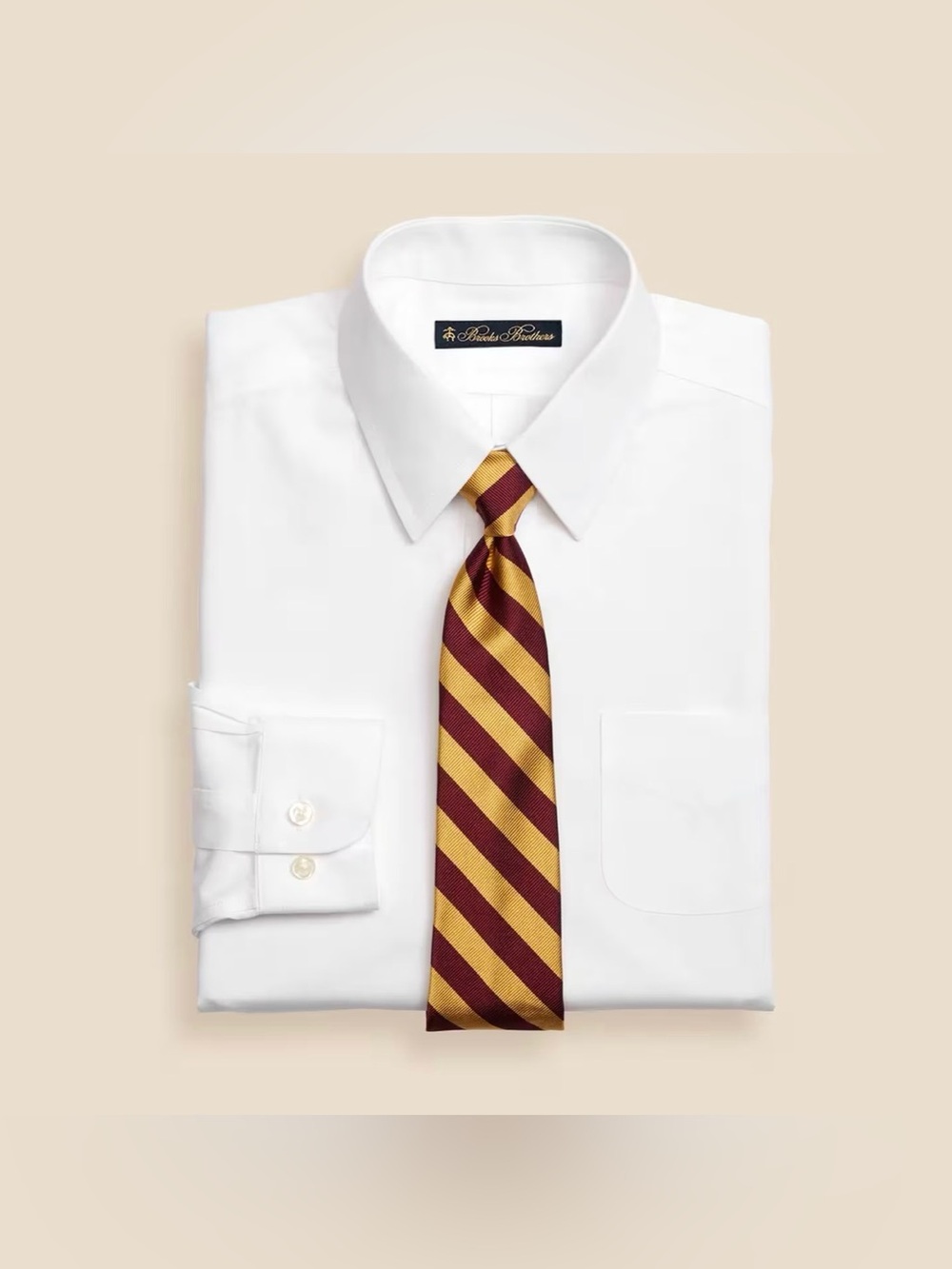 Brooks Brothers Boys White Oxford Non-Iron Point Collar Dress Shirt - Size 12